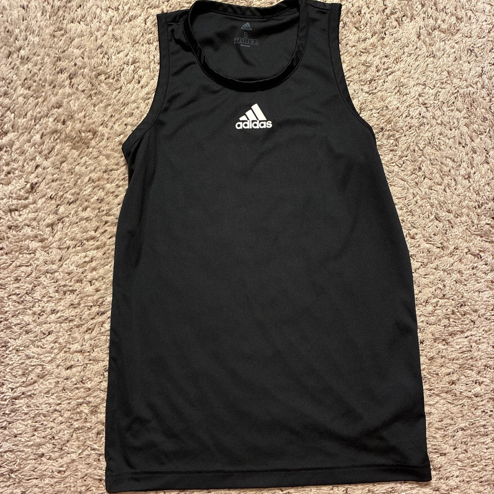 Adidas running tank, black, size small